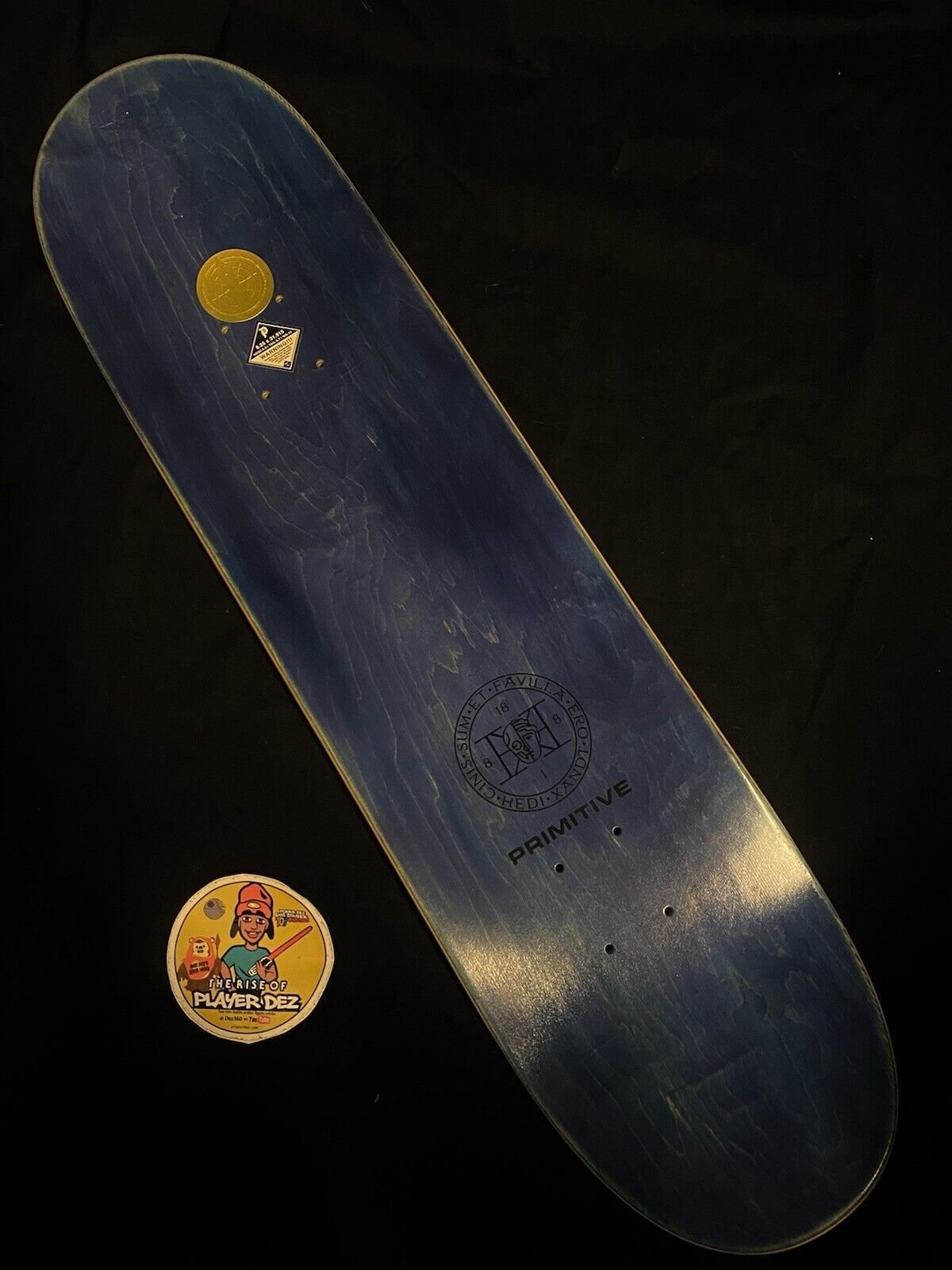 Signed Paul Rodriguez Primitive Berrics Autographed Skateboard Deck Gold