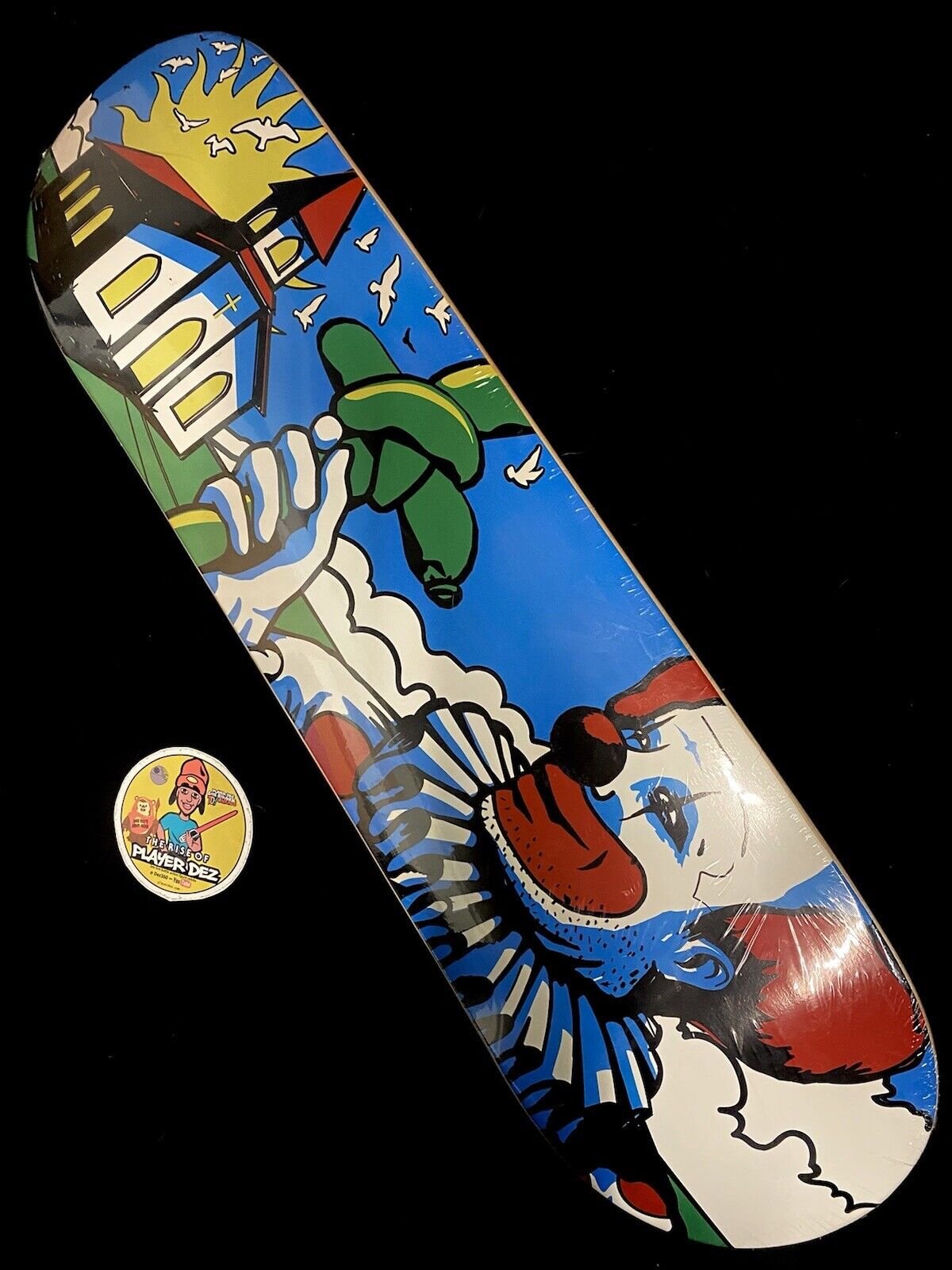 Signed Simon Woodstock Arise And Shine Autographed Skateboard Deck Sonic Clown Circus