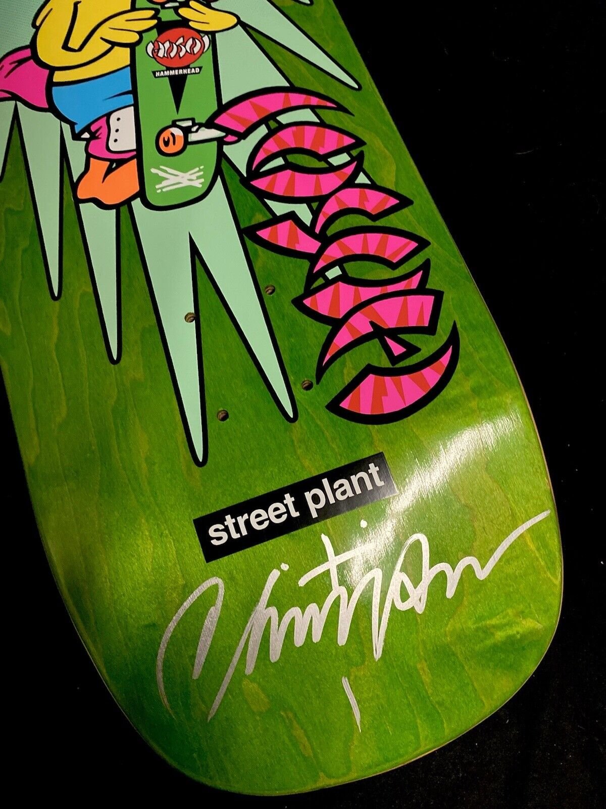 Signed Christian Hosoi Street Plant Mike Vallely Barnyard Autographed Skateboard Deck