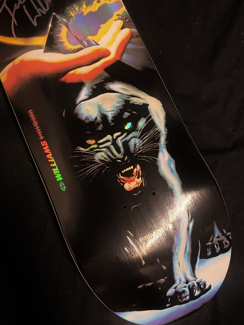 Signed Tre Williams Debut Pro Primitive Panther Autographed Skateboard Deck