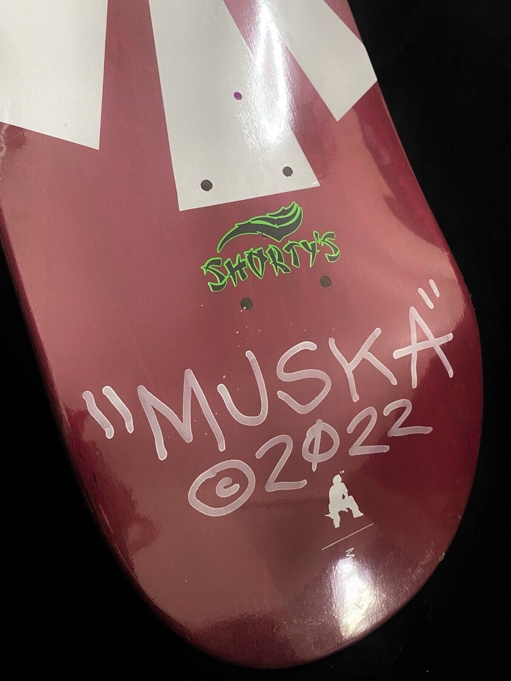 Signed Chad MUSKA FOREVER Shorty’s Rising Sun Autographed Skateboard Deck