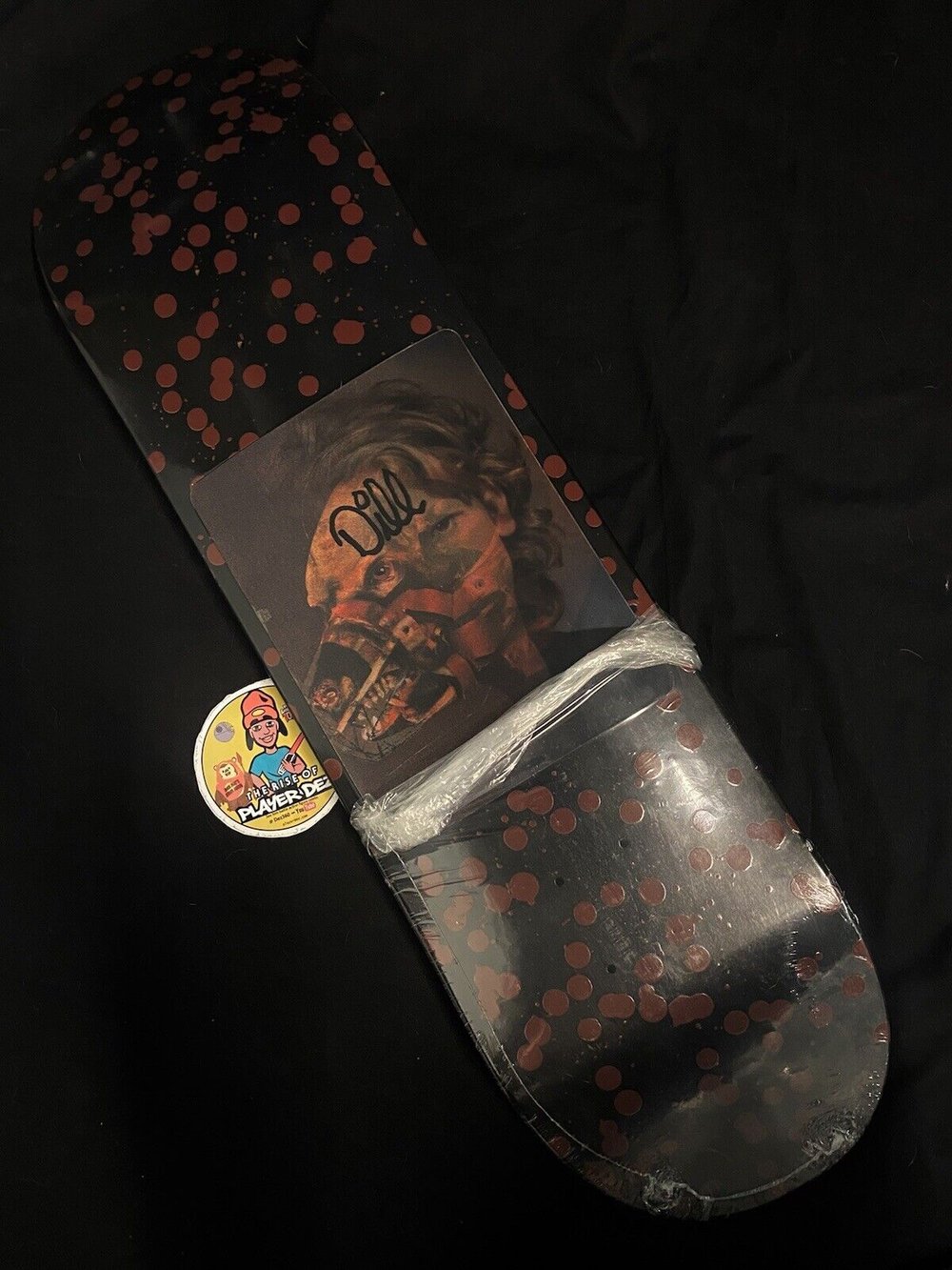 Signed Jason Dill F****** Awesome Autographed Skateboard Deck Holographic Blood FA