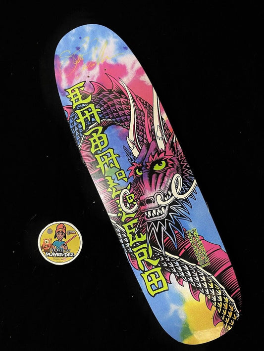 Signed Steve Caballero Autographed Skateboard Deck BAN THIS Dragon Powell Peralta Tie Dye