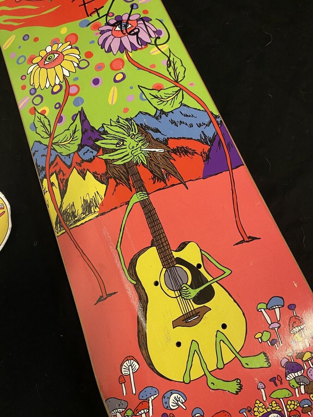 Signed Justin FIGGY Figueroa Autographed Skateboard Deck Baker Psychedelic