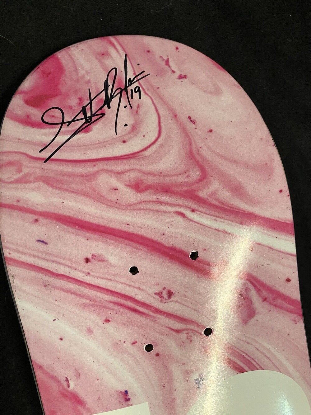 Signed Leticia Bufoni Plan B Autographed Skateboard Deck First Edition Tie Dye Pink