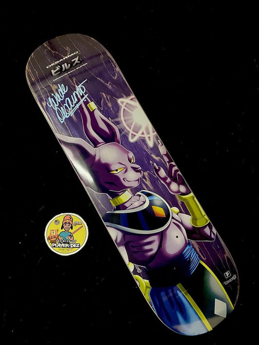 Signed Wade Desarmo Autographed Skateboard Deck Primitive Dragonball Z Beerus