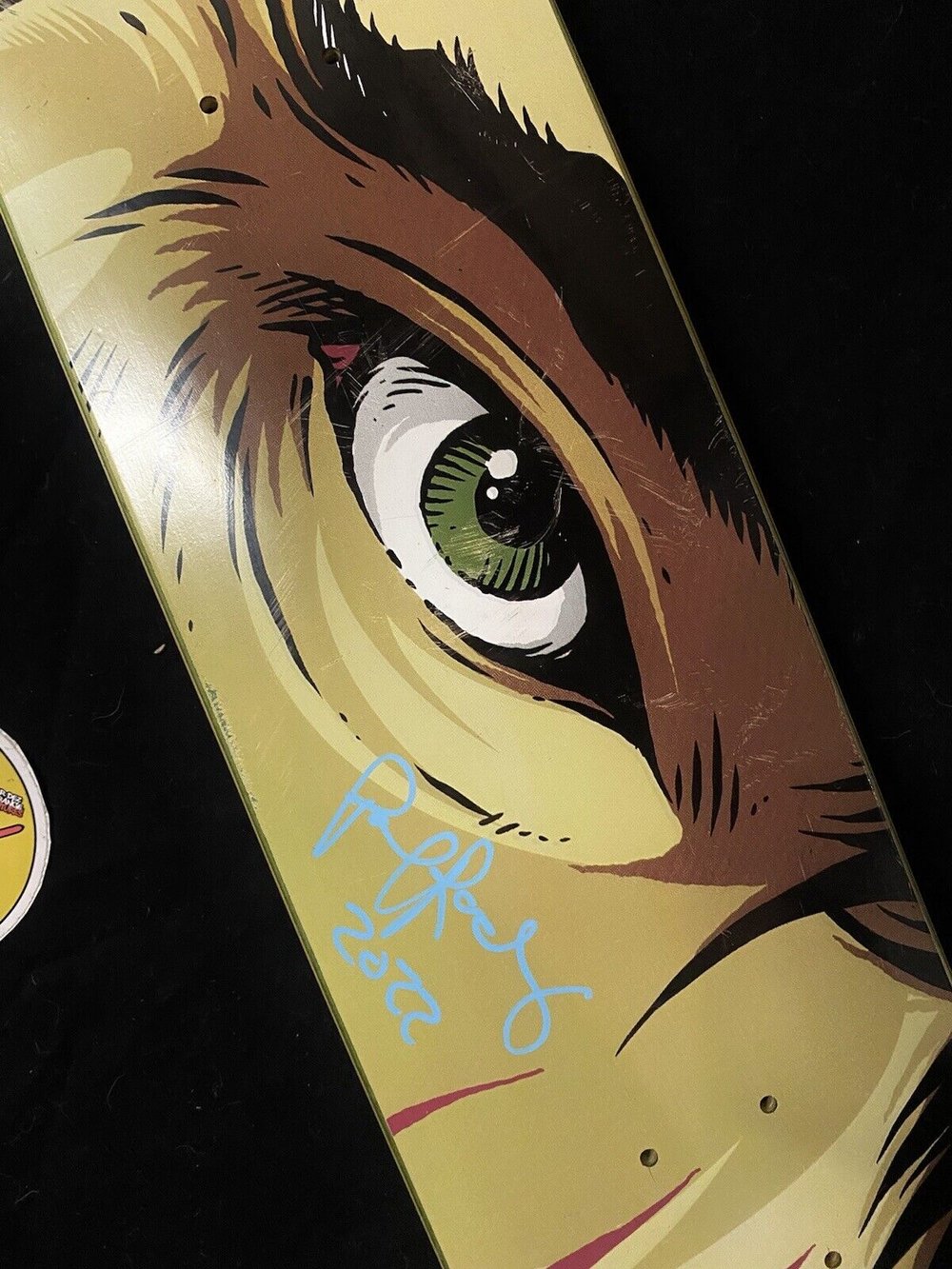 Signed Paul Rodriguez Plan B PROD Autographed Skateboard Deck Bruce Lee Eyes