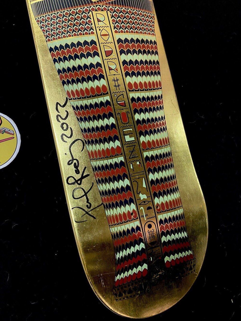 Signed Paul Rodriguez Primitive Autographed Skateboard Deck Egyptian Pharoah