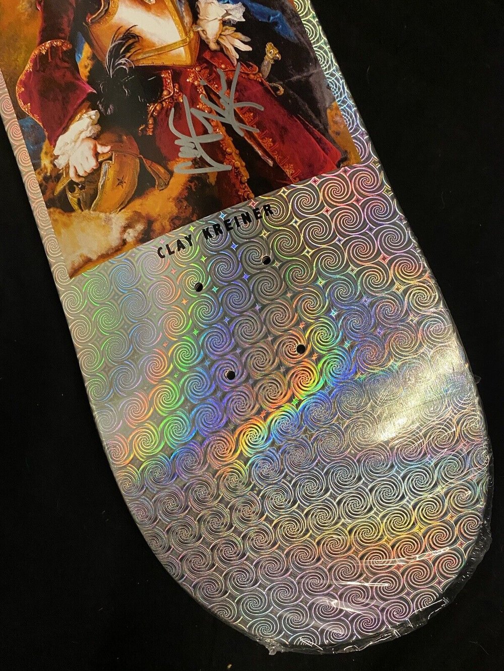 Signed Clay Kreiner Madness Autographed Skateboard Deck Impact Mask Holographic