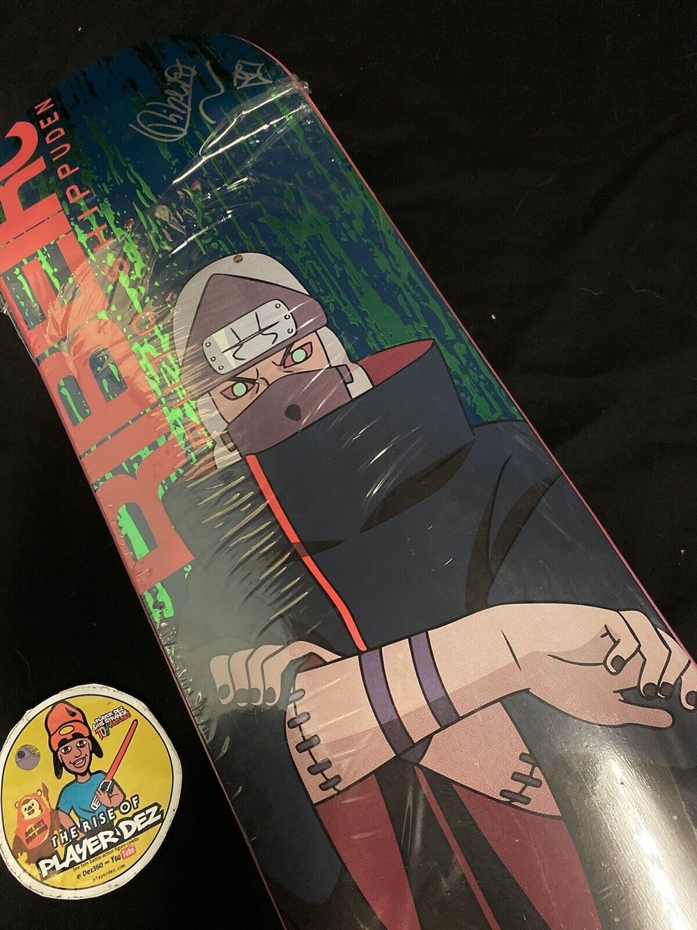 Signed Carlos Ribeiro Primitive Autographed Skateboard Deck Unreleased Sample Naruto Shippuden