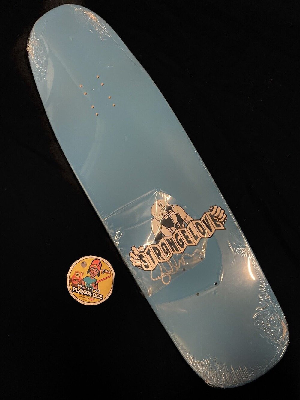 Signed Ray Barbee StrangeLove Autographed Skateboard Deck Classic Blue Sean Cliver