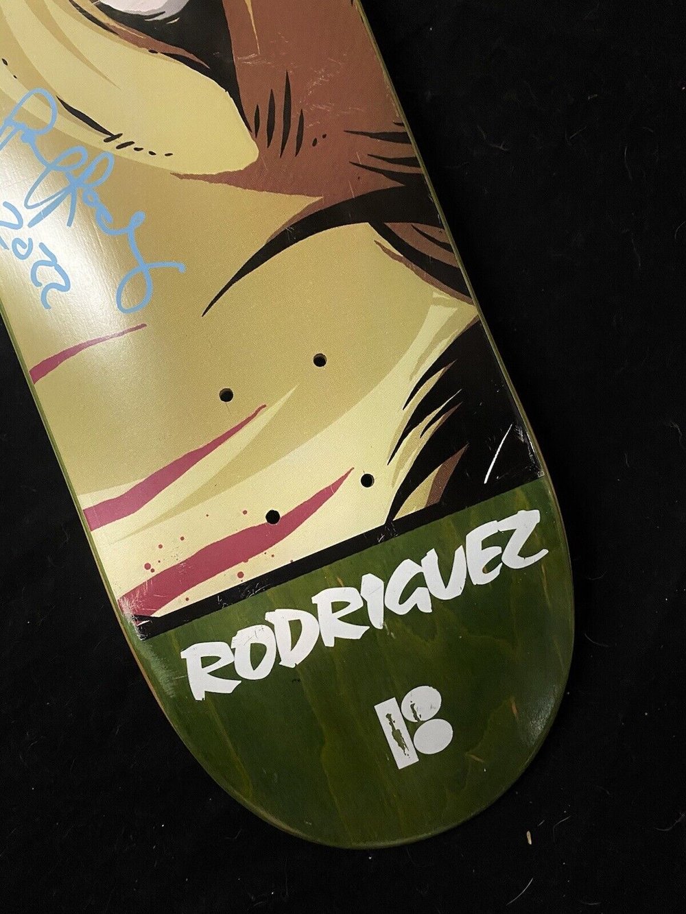 Signed Paul Rodriguez Plan B PROD Autographed Skateboard Deck Bruce Lee Eyes