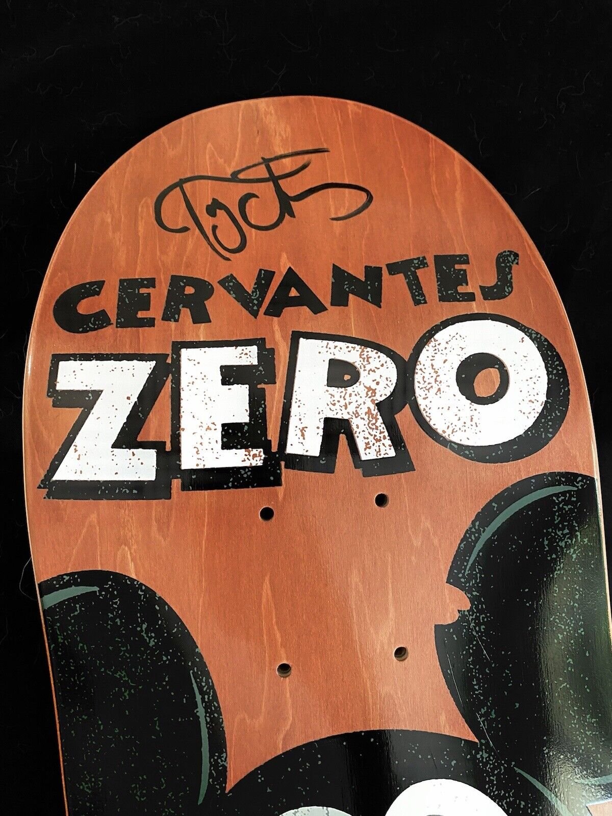 Signed Tony Cervantes Zero Mickey Mouse Autographed Skateboard Deck Orange