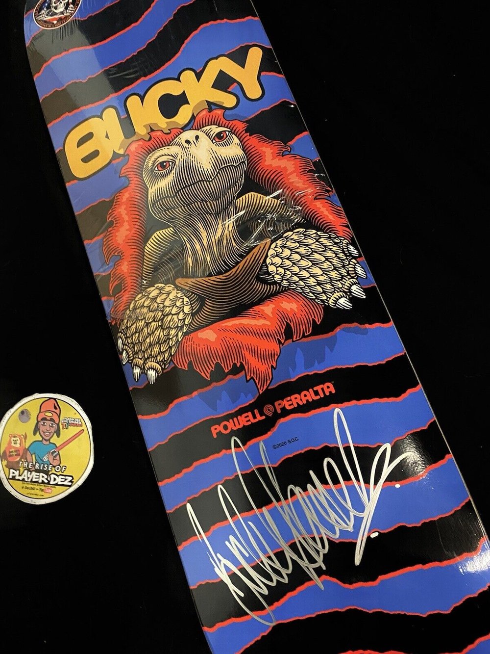 Signed Bucky Lasek Powell Peralta Autographed Skateboard Deck Tortoise Flight