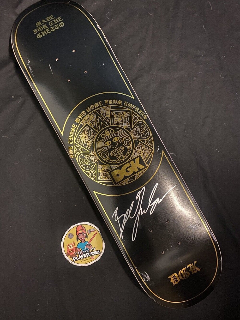 Signed Boo Johnson DGK Autographed Skateboard Deck Aztec Calendar Dirty Ghetto Kids