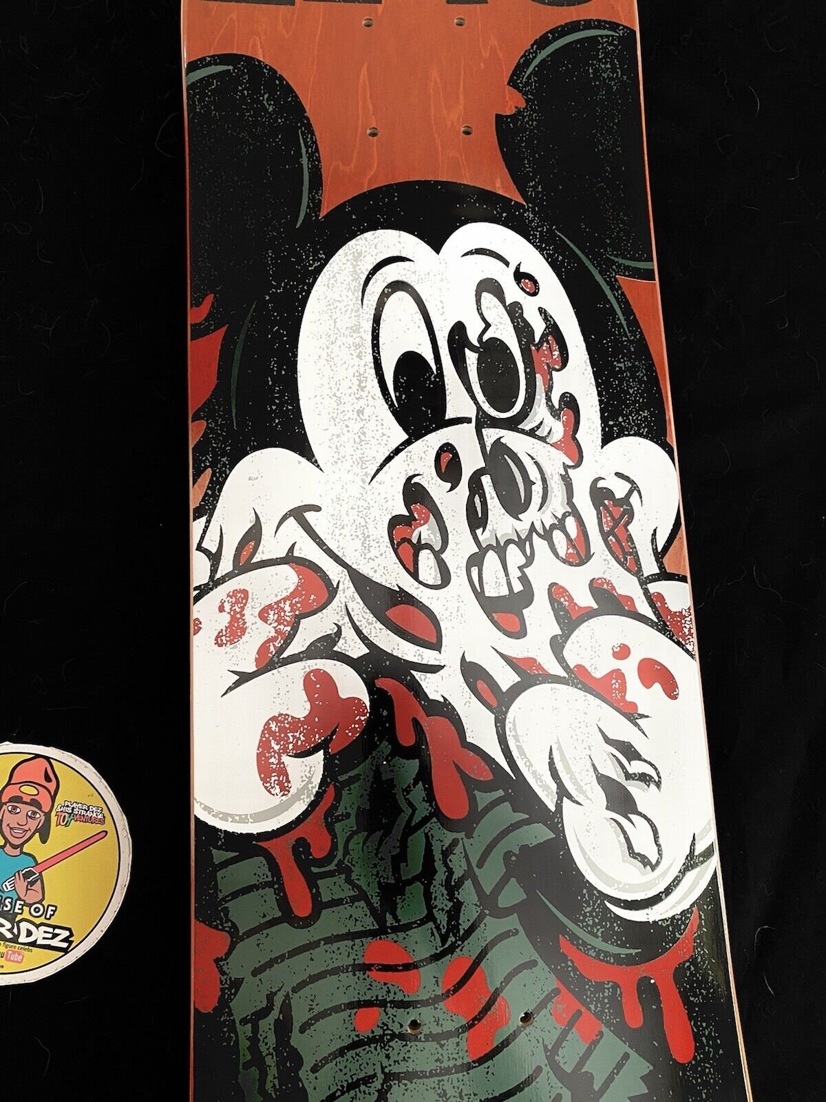 Signed Tony Cervantes Zero Mickey Mouse Autographed Skateboard Deck Orange