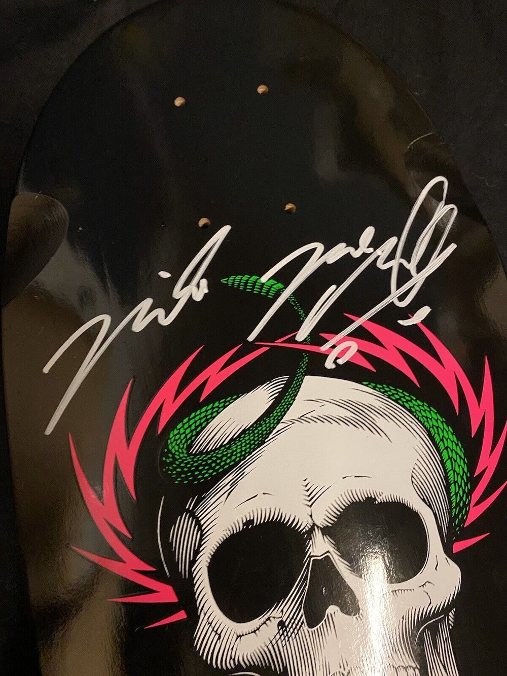 Signed Mike Mcgill Autographed Skateboard Deck Powell Peralta Black White