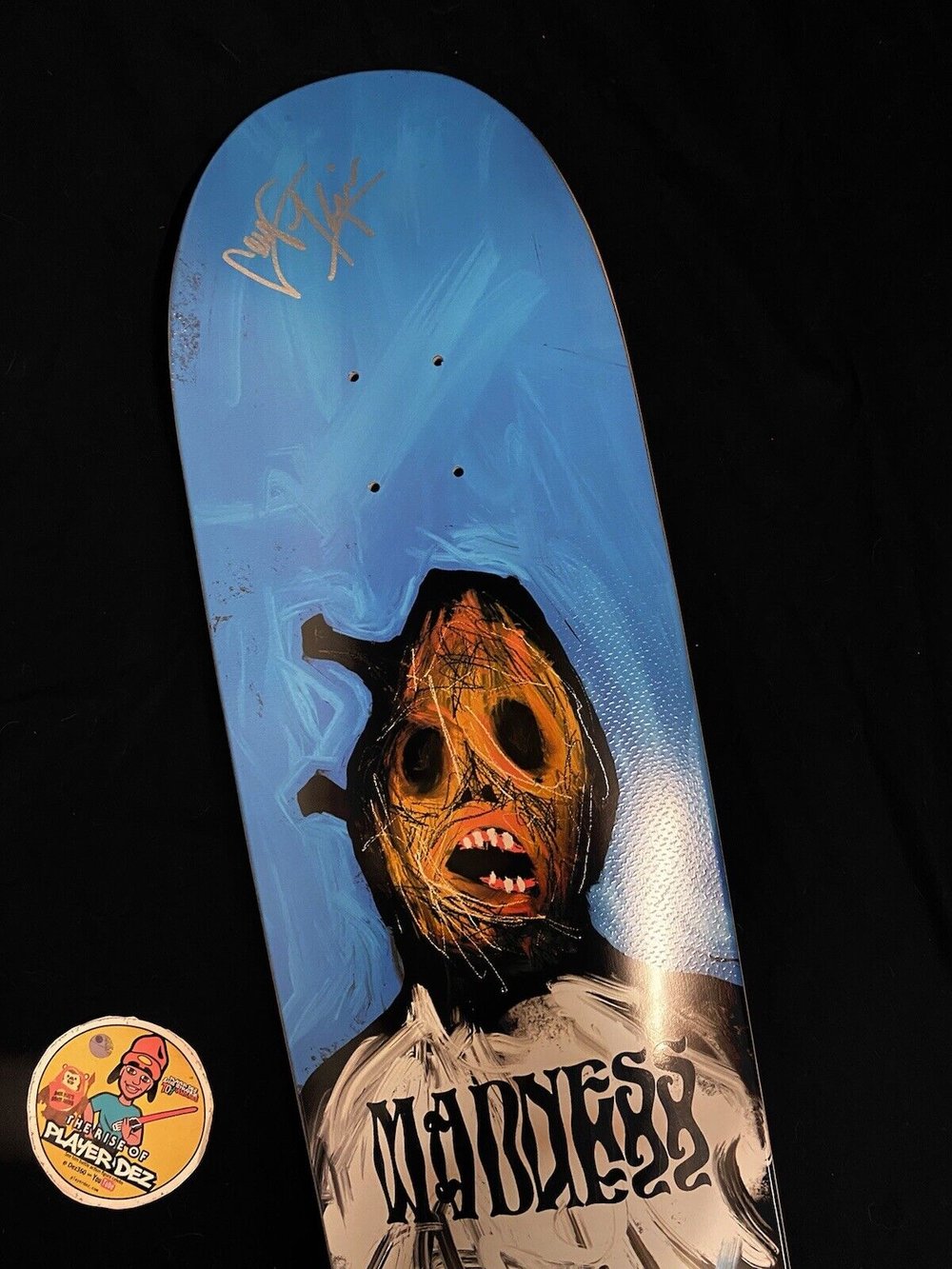 Signed Clay Kreiner Madness Self Portrait Shaped Autographed Skateboard Deck