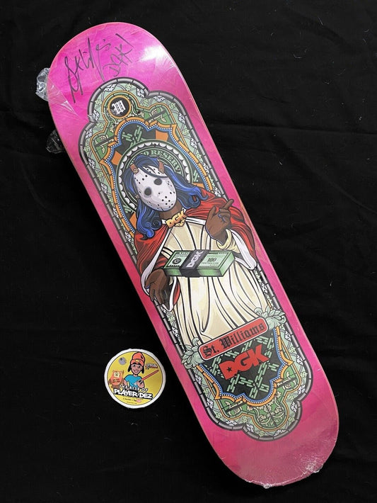 Signed Stevie Williams DGK Autographed Skateboard Deck Dirty Ghetto Disciple Kids