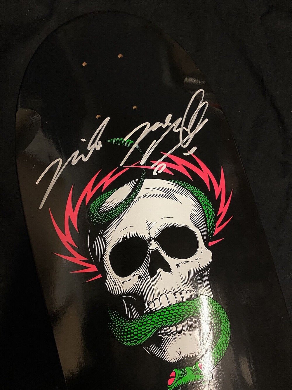 Signed Mike Mcgill Autographed Skateboard Deck Powell Peralta Black White