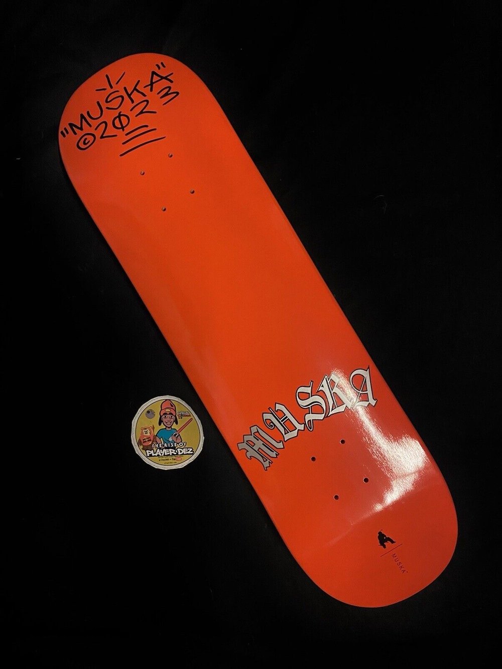 Signed Chad Muska Shorty’s Red Dipped Double Autographed Skateboard Deck