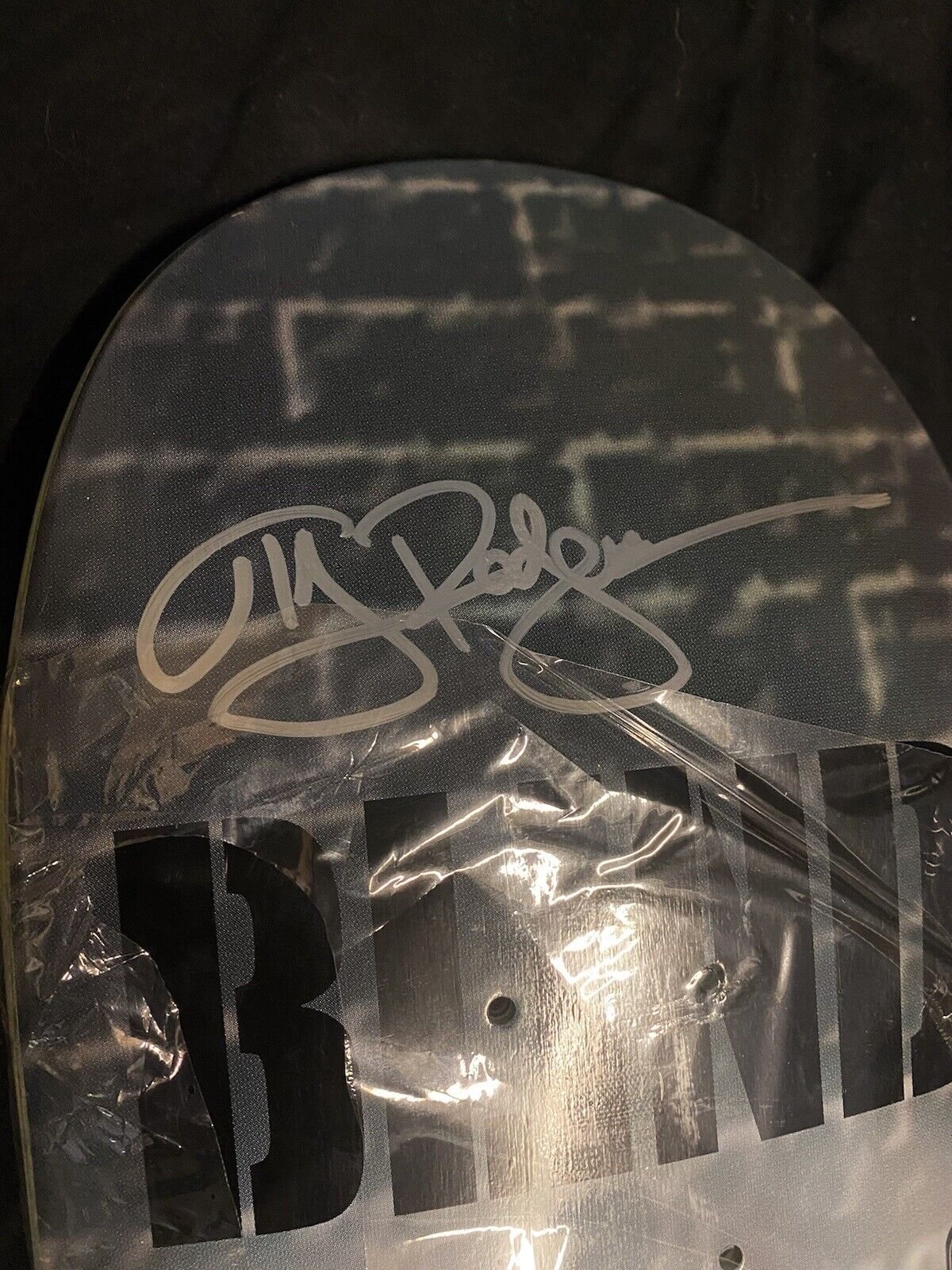 Signed TJ Rogers Blind Reaper Electric Chair Autographed Skateboard Deck