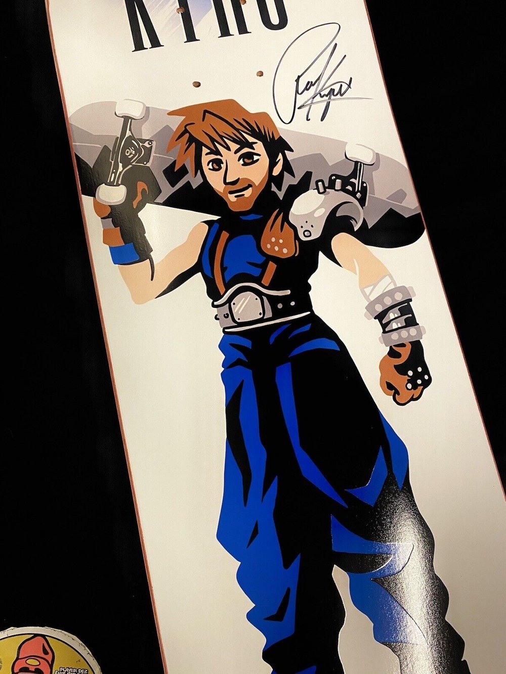 Signed Aaron Kyro Revive Final Fantasy VII Anime Autographed Skateboard Deck