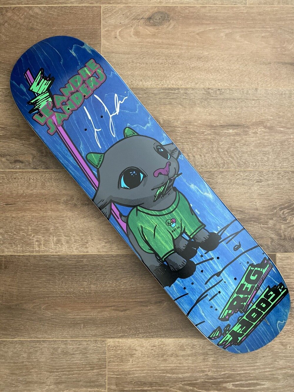 Signed LeAndre Sanders Bryte Skategoat Autographed Skateboard Deck 8.25”