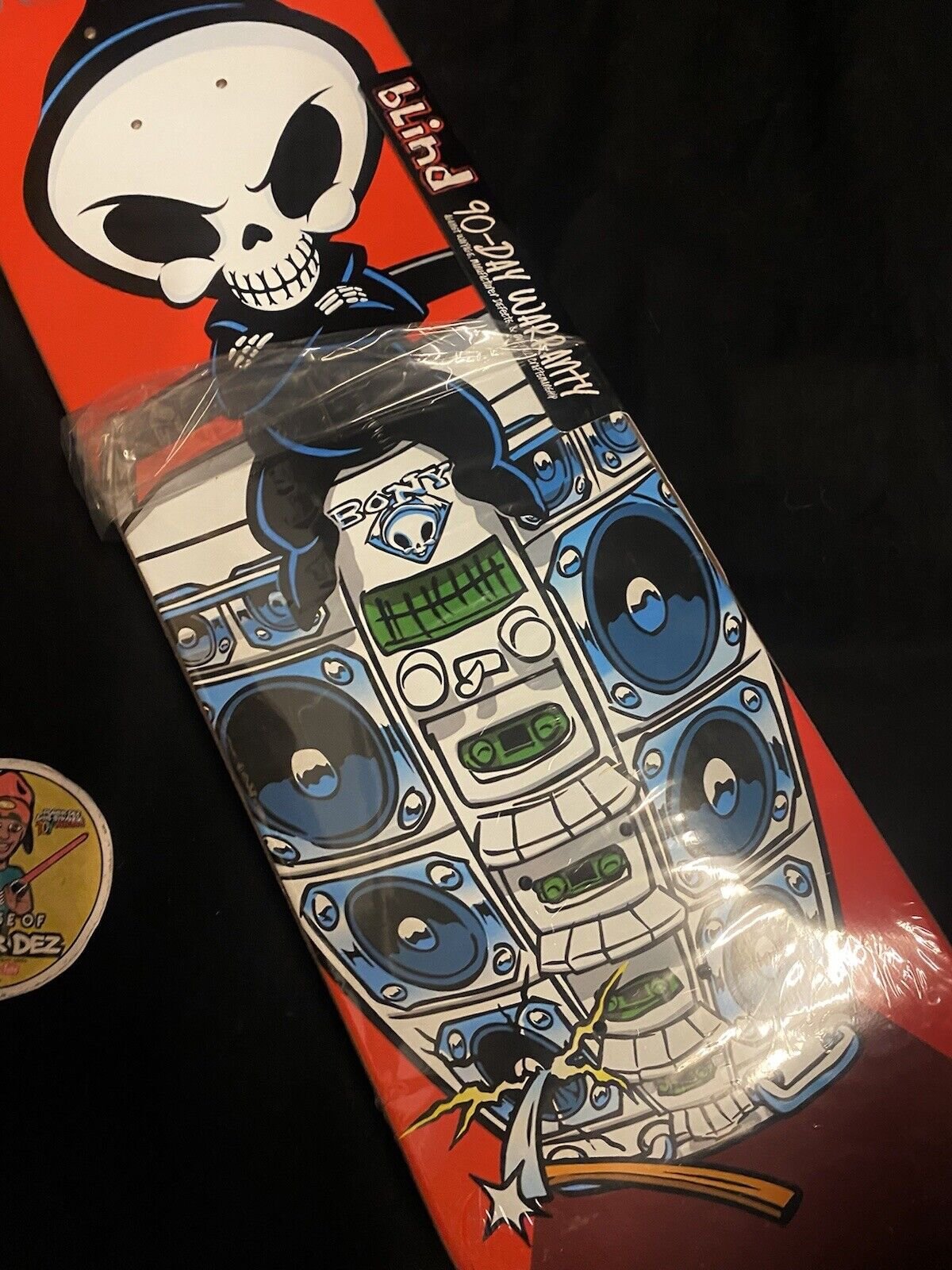 Signed TJ Rogers Blind Pro Model Autographed Skateboard Deck Reaper Boom Box