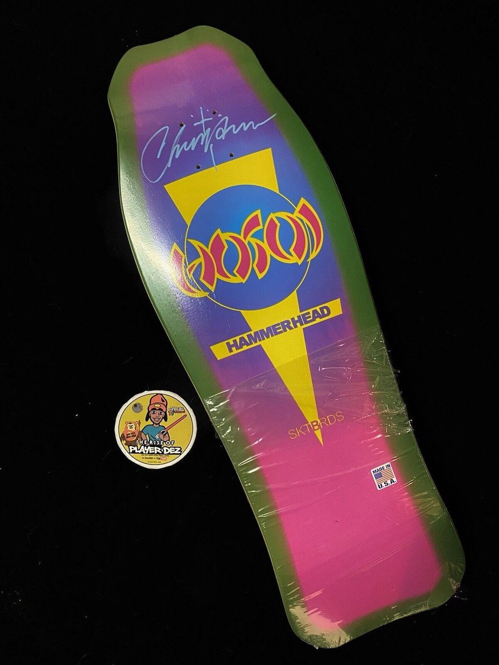 Signed Christian Hosoi Sunburst Hammerhead Autographed Skateboard Deck