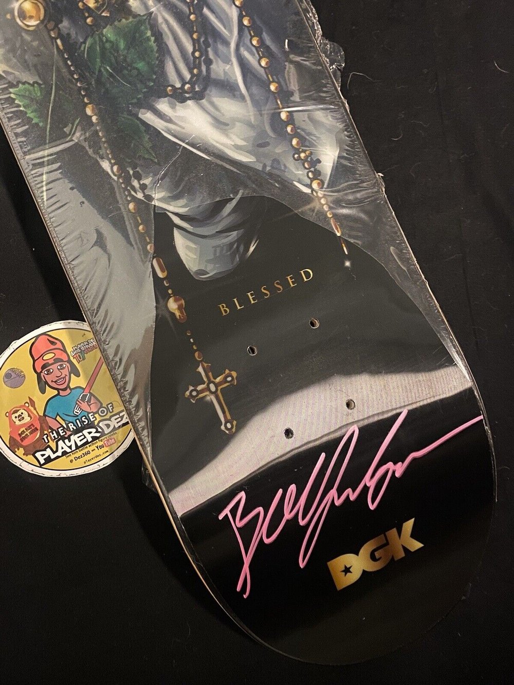 Signed Boo Johnson Stevie Williams DGK Autographed Skateboard Deck Lenticular Blessed