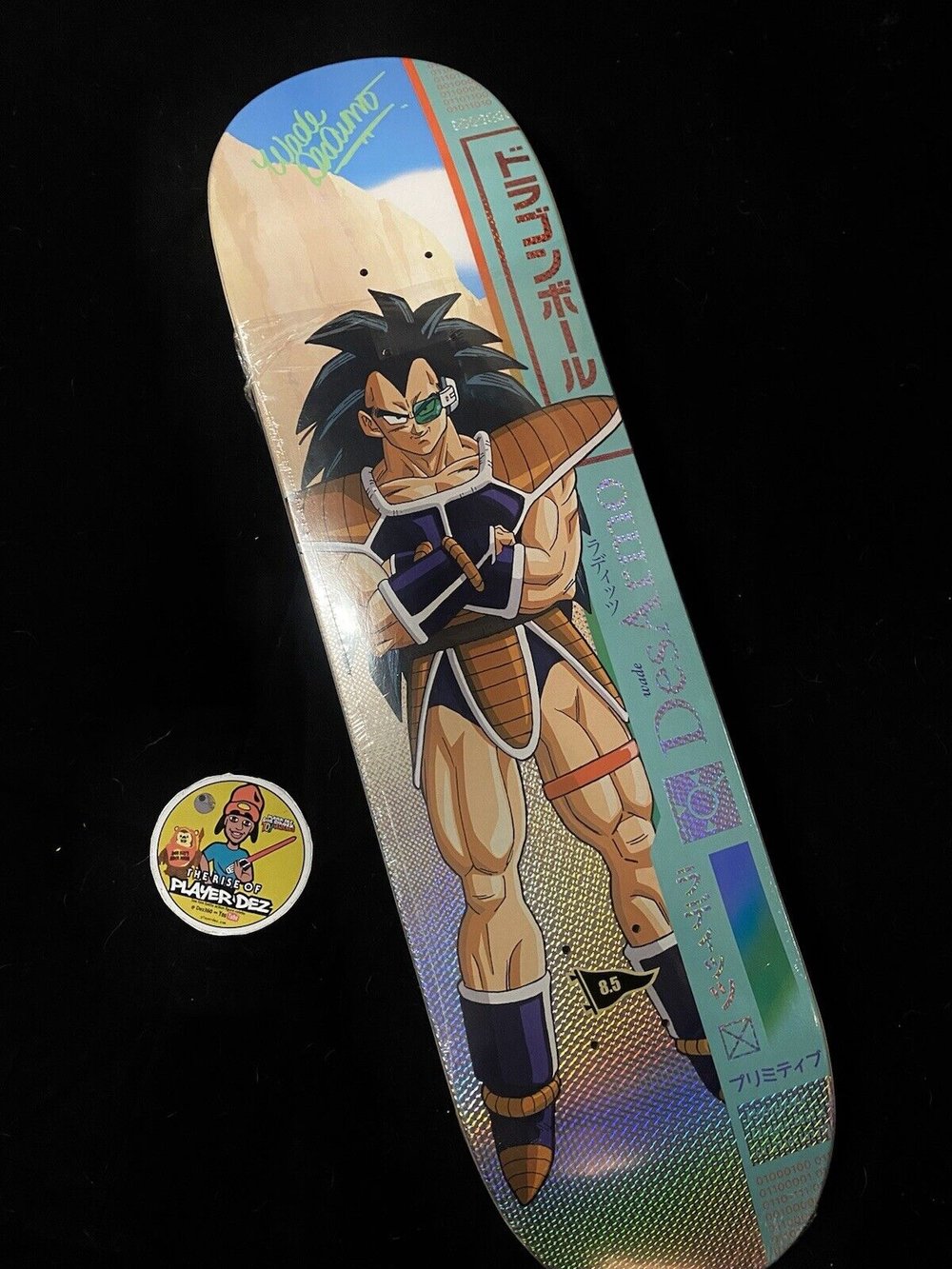 Signed Wade Desarmo Autographed Skateboard Deck Primitive Dragonball Z Raditz