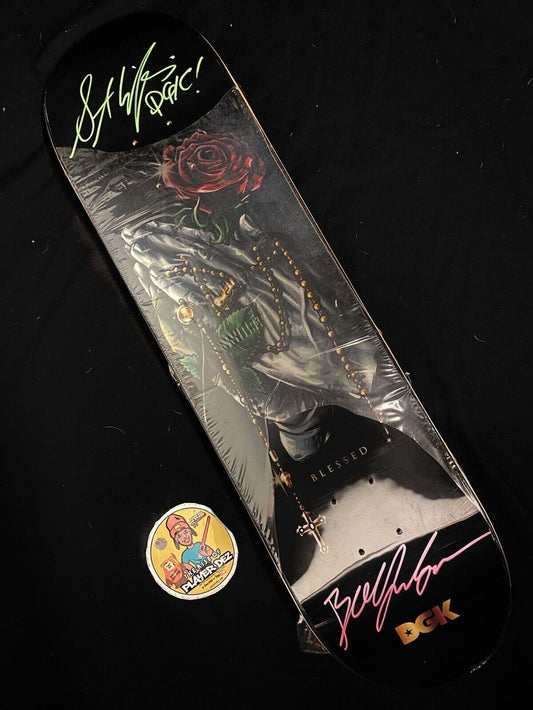 Signed Boo Johnson Stevie Williams DGK Autographed Skateboard Deck Lenticular Blessed