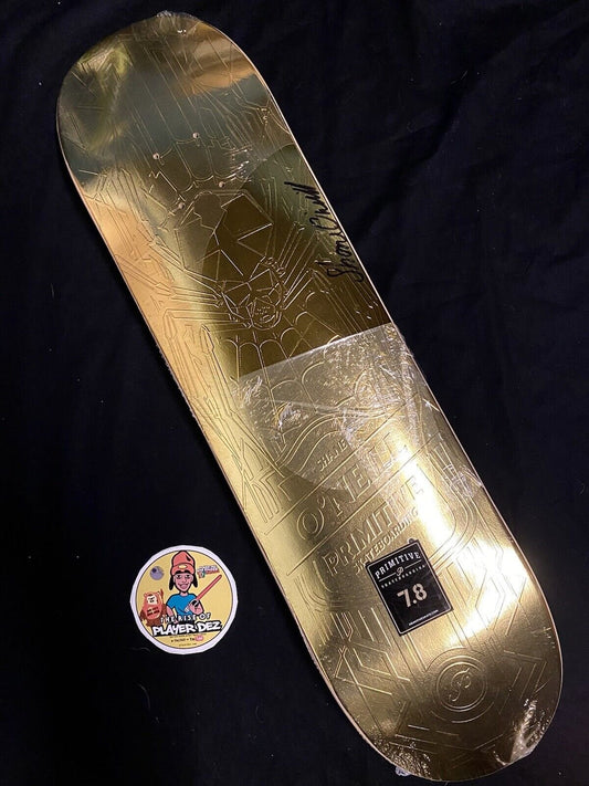 Signed Shane O'Neill Primitive Autographed Skateboard Deck Spirit Animal Gold Foil