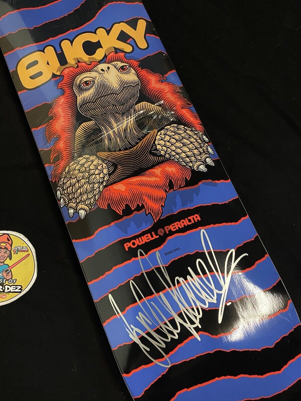 Signed Bucky Lasek Powell Peralta Autographed Skateboard Deck Tortoise Flight