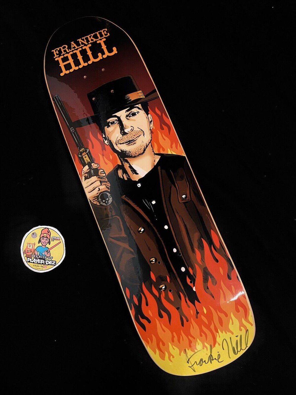 Signed Frankie Hill Cowboy Slick Autographed Skateboard Deck