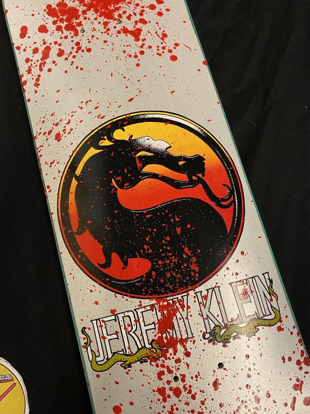 Signed Jeremy Klein Hook Ups Mortal Kombat Autographed Skateboard Deck Fatality