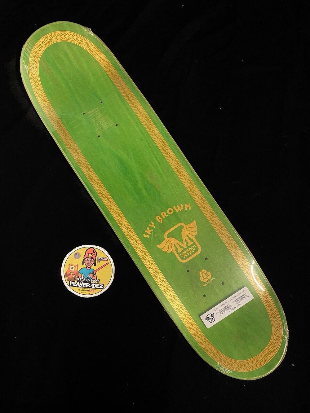 Signed Sky Brown Monarch Project Autographed Skateboard Deck Blue 7.5