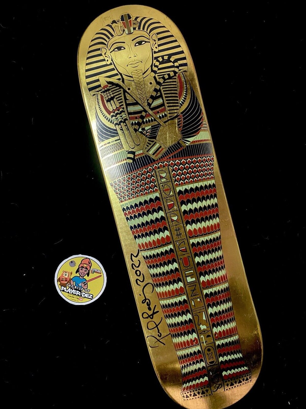 Signed Paul Rodriguez Primitive Autographed Skateboard Deck Egyptian Pharoah