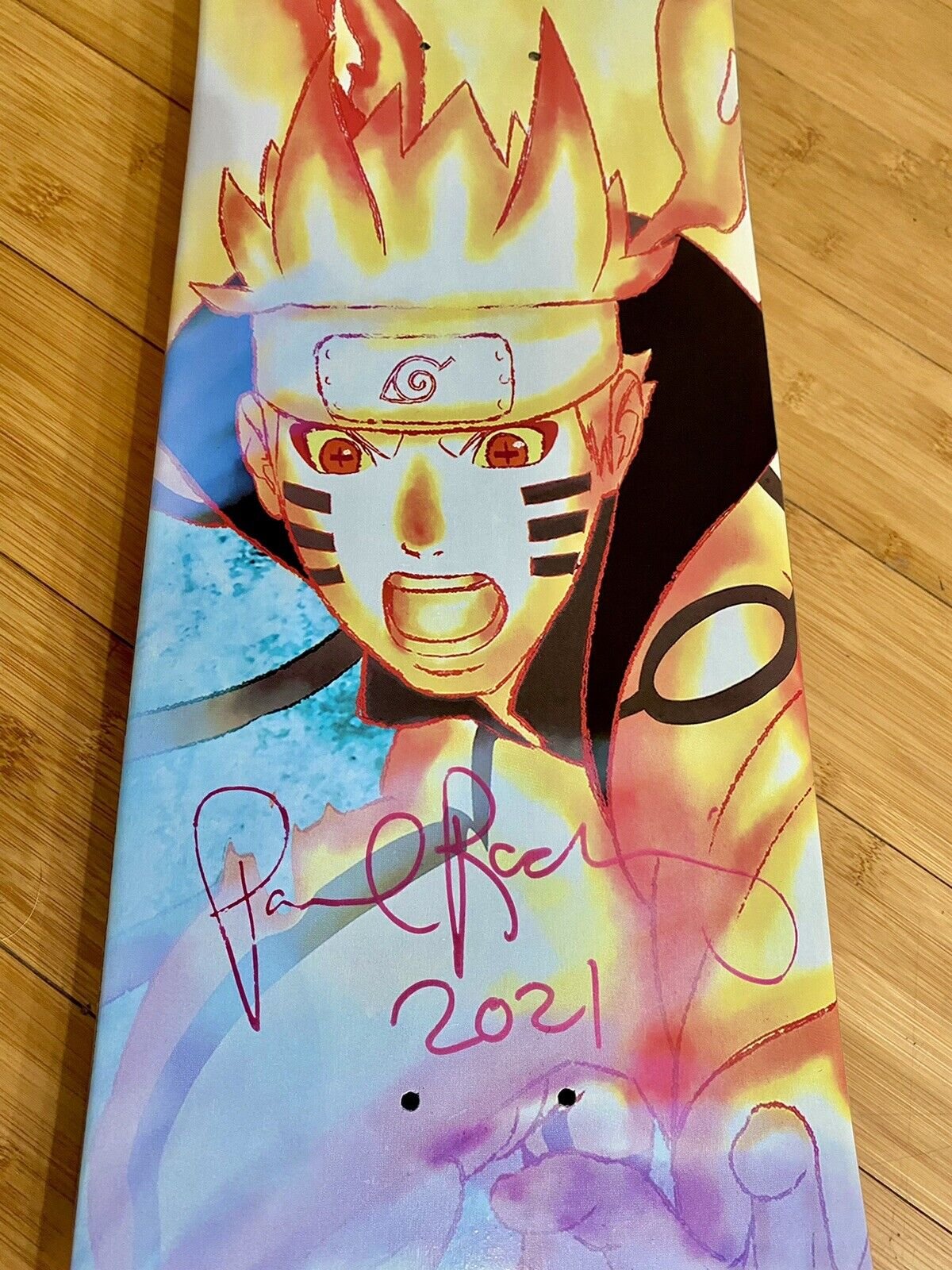 Signed Paul Rodriguez Primitive Naruto Chakra Autographed Skateboard Deck 8.25”