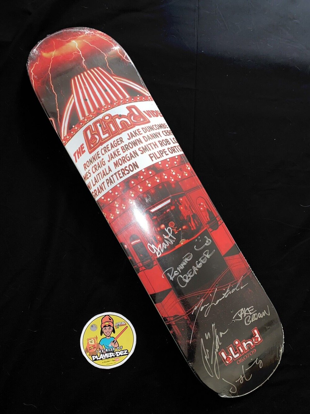 Signed Ronnie Creager Jake Brown Jani Laitala James Craig Grant Patterson Blind Skateboard Deck Autographed