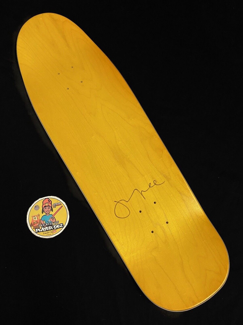 Signed Jason Lee Burger SLICK Prime Autographed Skateboard Deck Reissue Blind Yellow