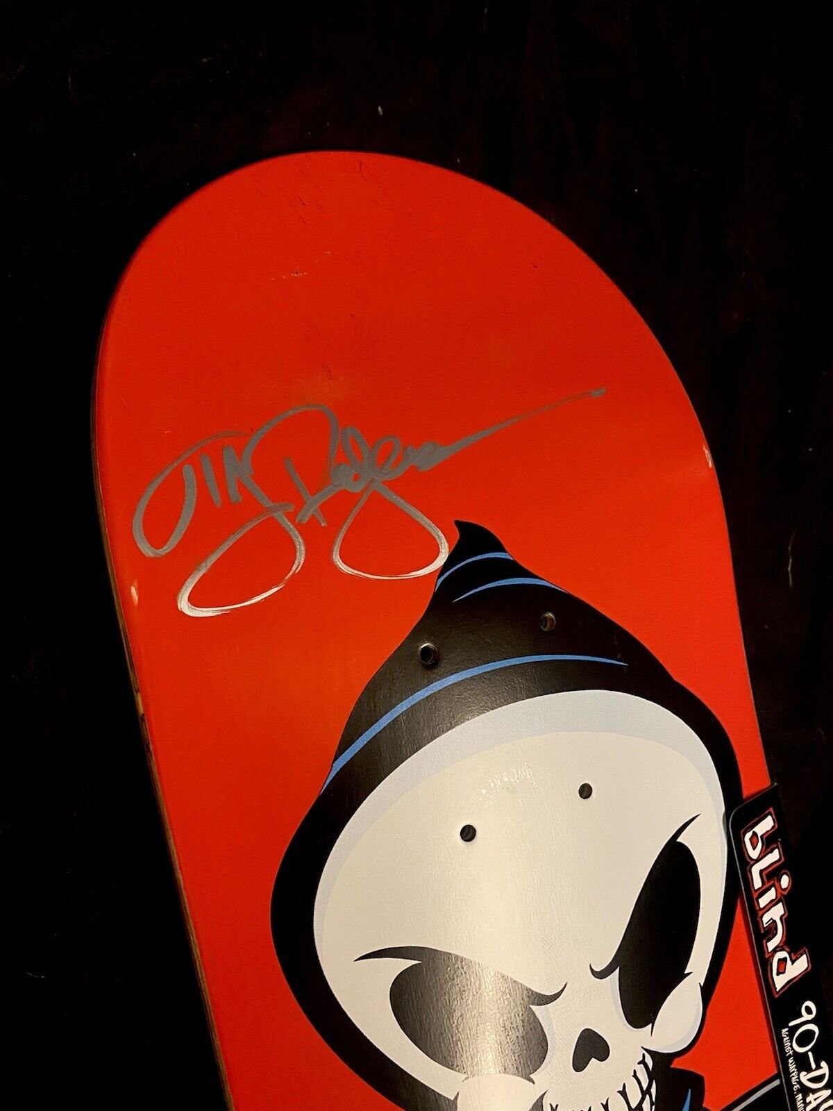 Signed TJ Rogers Blind Pro Model Autographed Skateboard Deck Reaper Boom Box