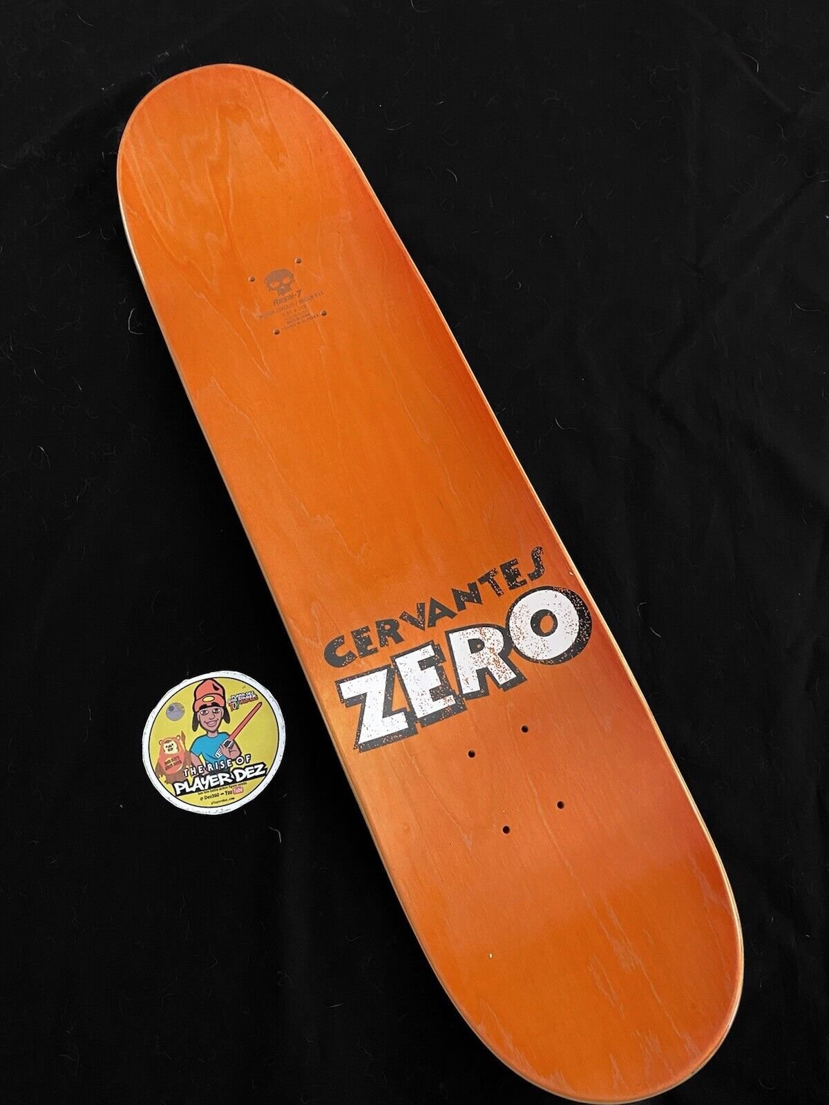 Signed Tony Cervantes Zero Mickey Mouse Autographed Skateboard Deck Orange