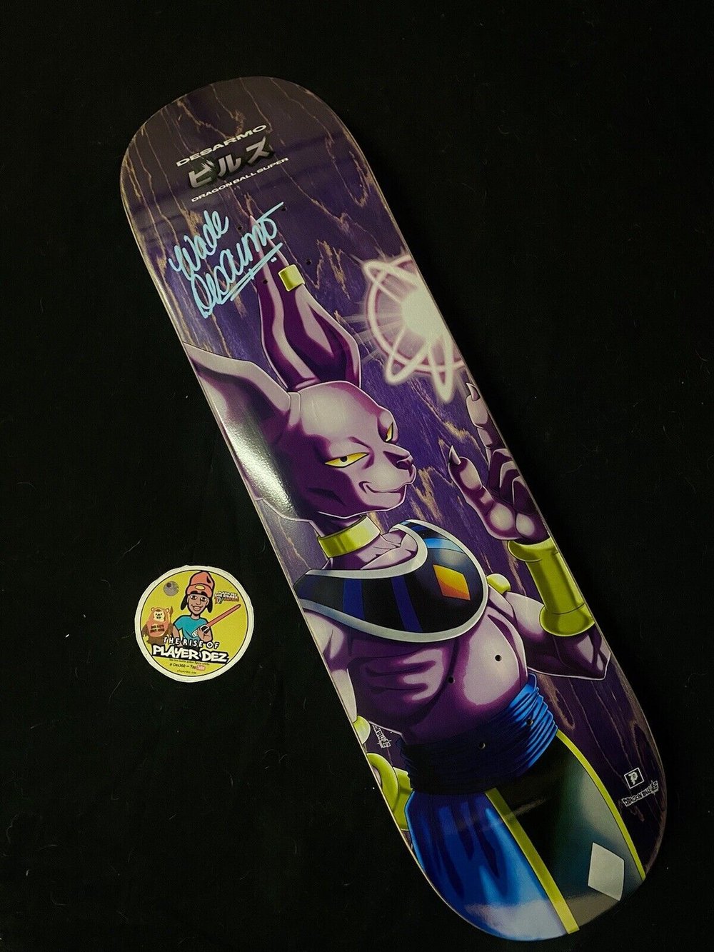 Signed Wade Desarmo Autographed Skateboard Deck Primitive Dragonball Z Beerus