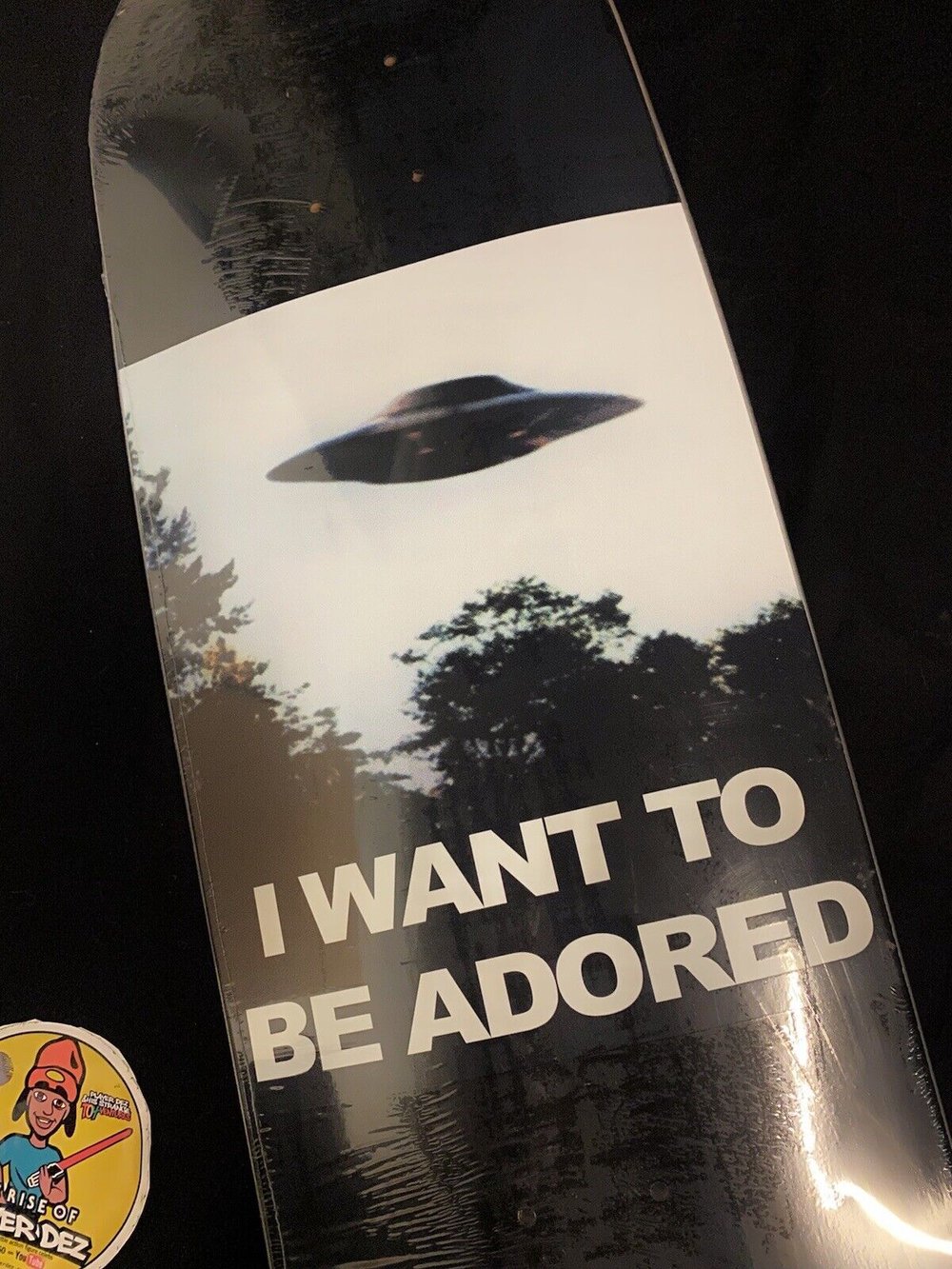 Signed Corey Duffel Adored UFO X Files Autographed Skateboard Deck I Want To Believe