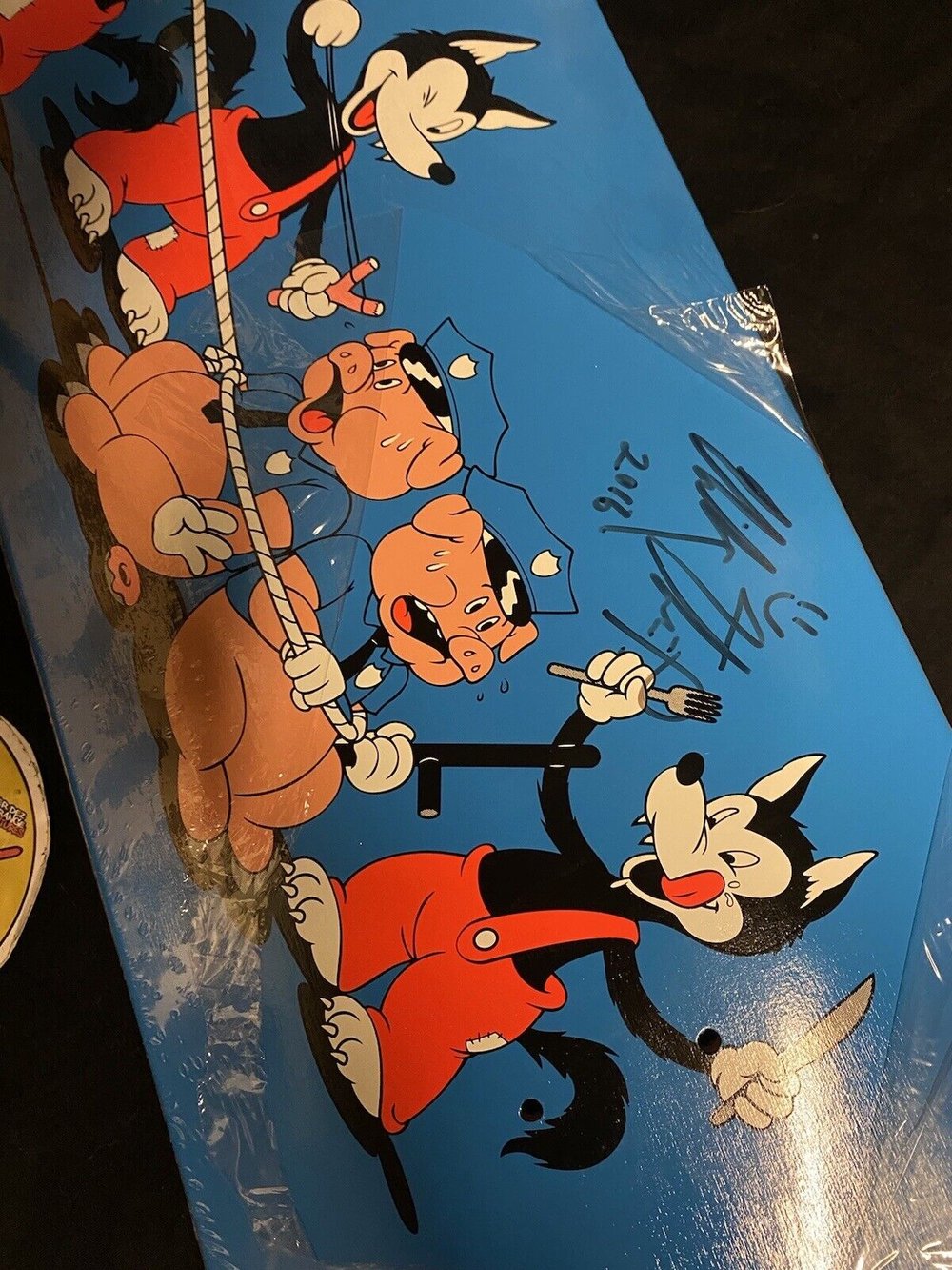 Signed Nick Tucker Primitive Autographed Skateboard Deck Pro Model Wolf Pigs Police