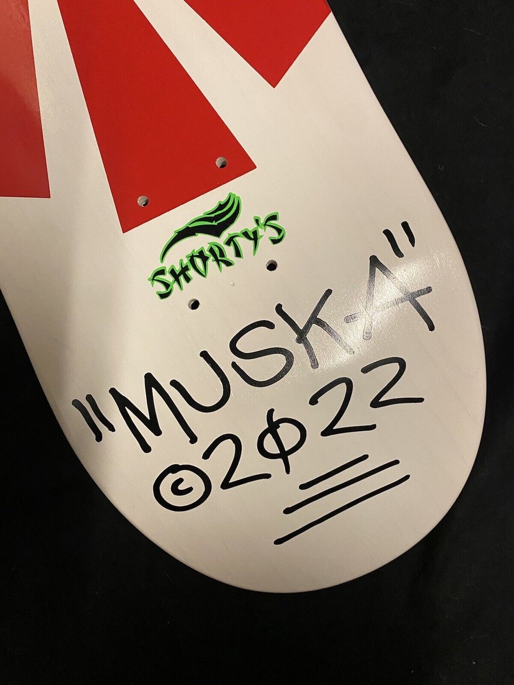 Signed Chad Muska Shorty’s Rising Sun Autographed Skateboard Deck 8.25”