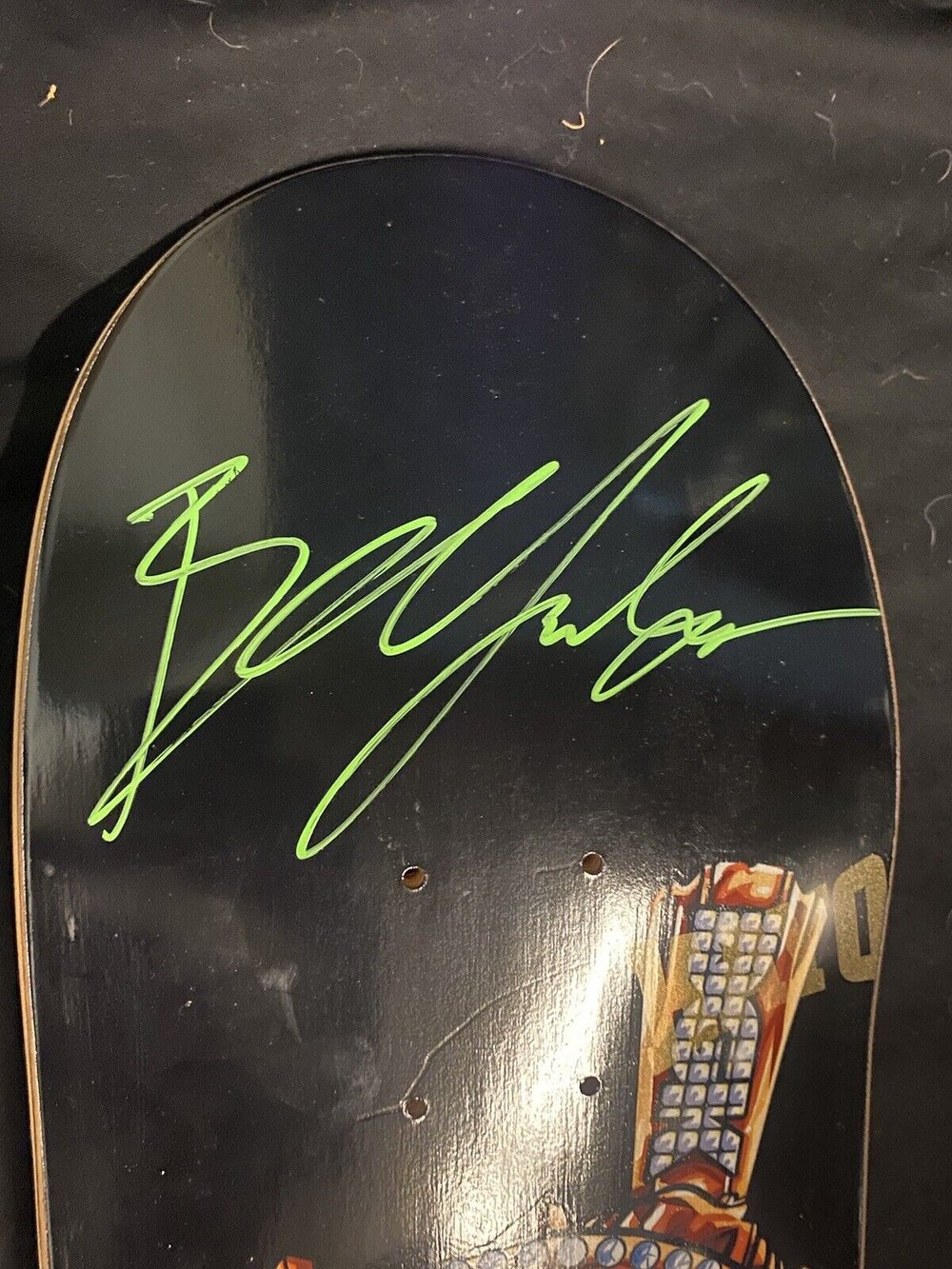 Signed Boo Johnson DGK Blessed Jesus Piece Autographed Skateboard Deck Green Ink