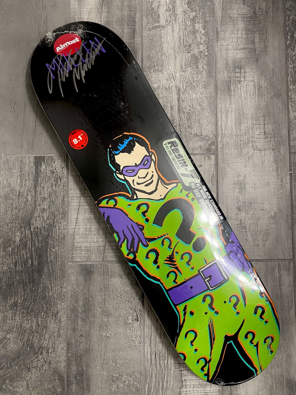 Signed Rodney Mullen Almost Riddler Autographed Skateboard Deck